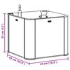 vidaXL Ζαρντινιέρα Κήπου Ανθρακί 43x43x33 εκ. με Αυτόματο Πότισμα