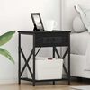 vidaXL Κομοδίνο Μαύρη δρυς 41 x 31 x 51 εκ. Επεξεργασμένο ξύλο