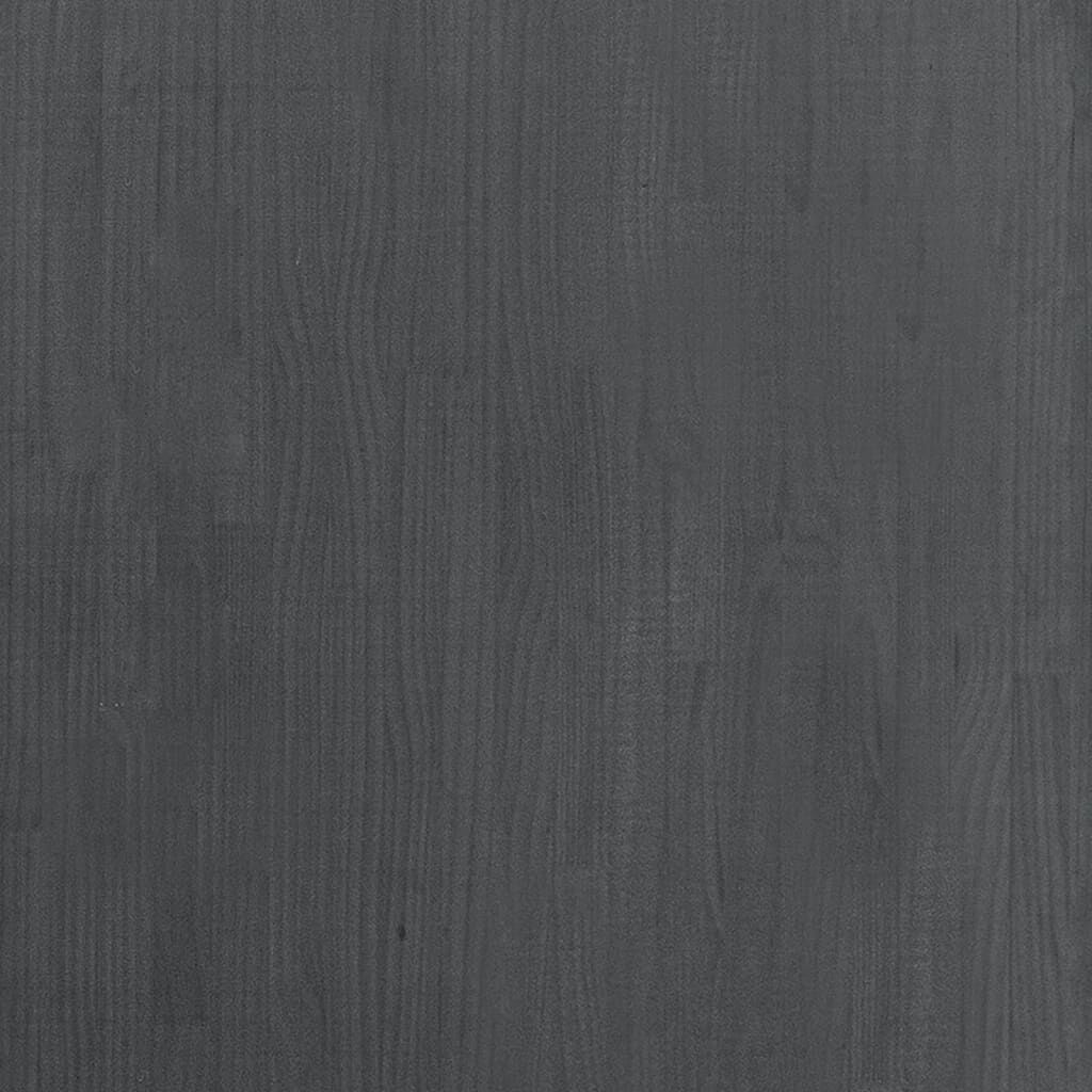 vidaXL Βιβλιοθήκη με 3 Ράφια Γκρι 80x30x105 εκ. από Μασίφ Ξύλο Πεύκου