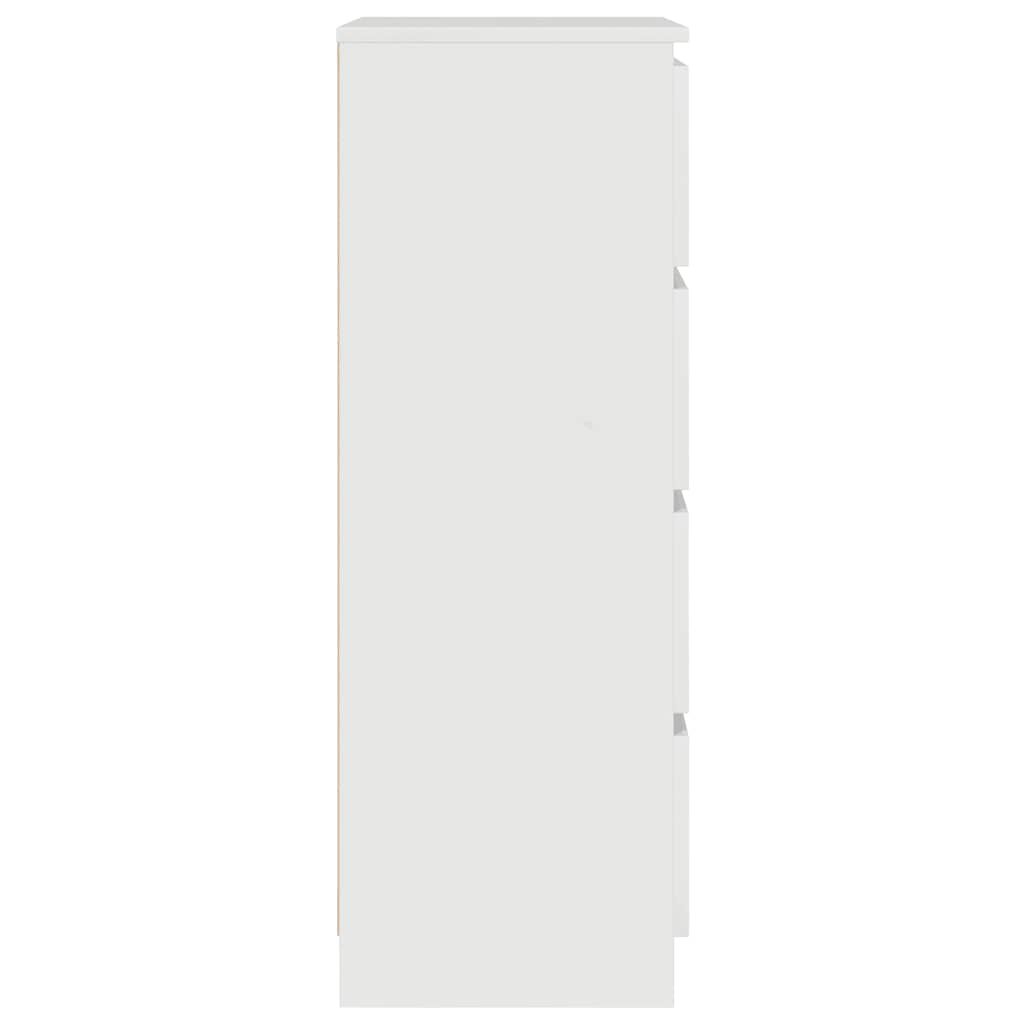 vidaXL Συρταριέρα Γυαλιστερό Λευκό 60x35x98,5 εκ. Επεξεργασμένο Ξύλο