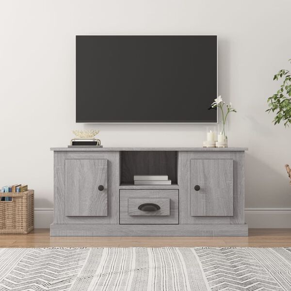 vidaXL Έπιπλο Τηλεόρασης Γκρι Sonoma 100x35,5x45 εκ. Επεξ. Ξύλο