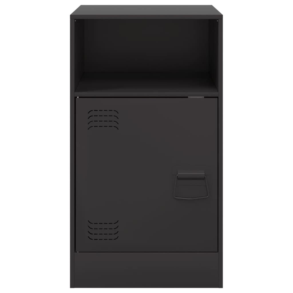 vidaXL Κομοδίνο Μαύρο 34,5x39x62 εκ. από Χάλυβα