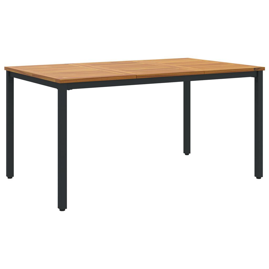 vidaXL Τραπέζι Κήπου 150x90x75 εκ. Κατασκευασμένο από Σταθερό Ξύλο Ακακίας και Μέταλλο