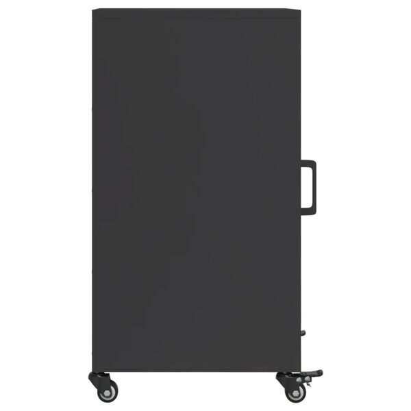 vidaXL Ντουλάπι Μαύρο 36x39x72 εκ. από Ατσάλι
