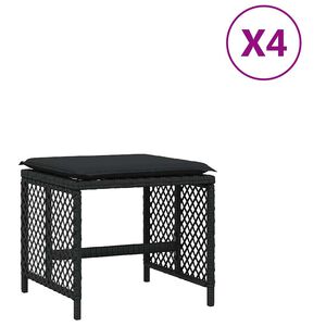vidaXL &Sigma;&kappa;&alpha;&mu;&pi;ό &Kappa;ή&pi;&omicron;&upsilon; 4 &tau;&epsilon;&mu;. &Mu;&alpha;ύ&rho;&alpha; 41x41x36 &Sigma;&upsilon;&nu;&theta;&epsilon;&tau;&iota;&kappa;ό &Rho;&alpha;&tau;ά&nu; &mu;&epsilon; &Mu;&alpha;&xi;&iota;&lambda;ά&rho;&iota;&alpha;