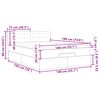 vidaXL Οθωμανικό κρεβάτι με στρώμα Μαύρο 140x190cm Συνθετικό δέρμα