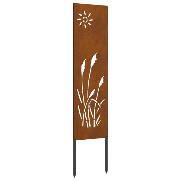vidaXL Διακοσμητική Πλάκα Κήπου Σκ rusty 32 x 140 εκ