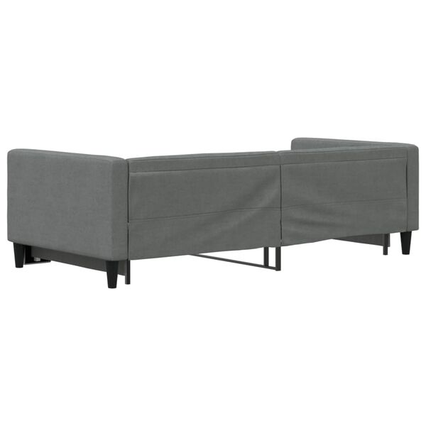 vidaXL Καναπές Κρεβάτι Συρόμενος Σκούρο Γκρι 90 x 190 εκ. Ύφασμα