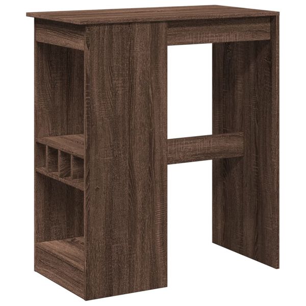 vidaXL Τραπέζι Μπαρ με Ράγες Καφέ Δρυς 90x47,5x103,5 εκ. Επεξεργ. Ξύλο