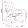 vidaXL Καθιστική Καρέκλα Ροκ Adirondack Μαύρο 73.5 x 92 x 90εκ HDPE