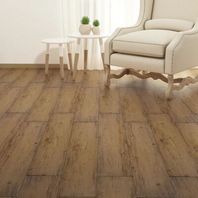 vidaXL Δάπεδο Μη Αυτοκόλλητο Καφέ Καρυδί 5,26 μ² / 2 χιλ. από PVC