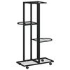 vidaXL &Beta;ά&sigma;&eta; &Lambda;&omicron;&upsilon;&lambda;&omicron;&upsilon;&delta;&iota;ώ&nu; 4 &Epsilon;&pi;&iota;&pi;έ&delta;&omega;&nu; &mu;&epsilon; &Rho;ό&delta;&epsilon;&sigmaf; 44x23x80 &epsilon;&kappa;. &Mu;&alpha;ύ&rho;&eta; &Sigma;ί&delta;&epsilon;&rho;&omicron;