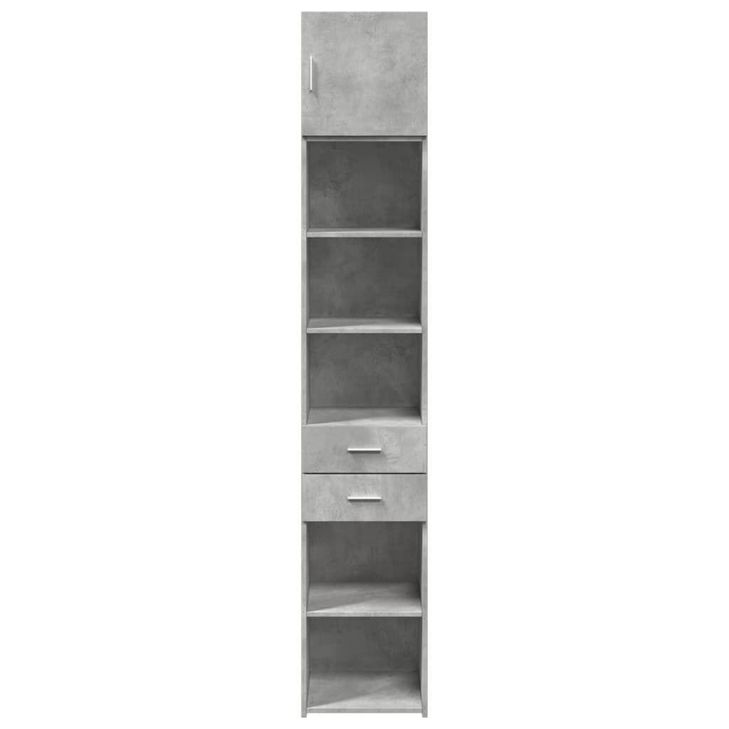 vidaXL Ντουλάπι Αποθήκευσης Στενό Γκρι 40x42,5x225 εκ. Επεξεργ. Ξύλο