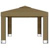 vidaXL Κιόσκι με Διπλή Οροφή Taupe 3 x 3 x 2,7 μ. 180 γρ/μ²