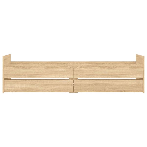 vidaXL Πλαίσιο Κρεβατιού Με Συρτάρια Sonoma Δρυς 75x190εκ Small Single