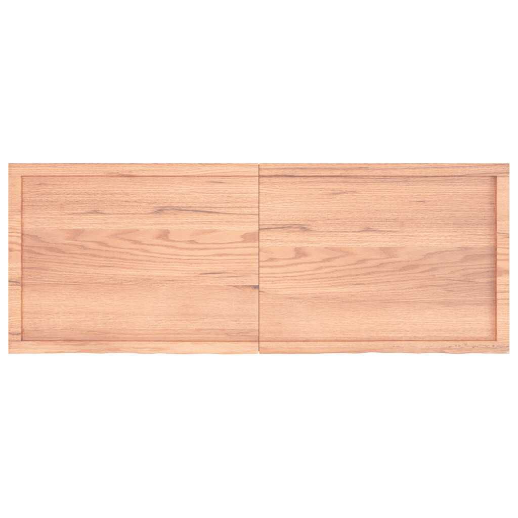vidaXL Ράφι Τοίχου Ανοιχτό Καφέ 160x60x(2-6)εκ. Επεξ. Μασίφ Ξύλο Δρυός