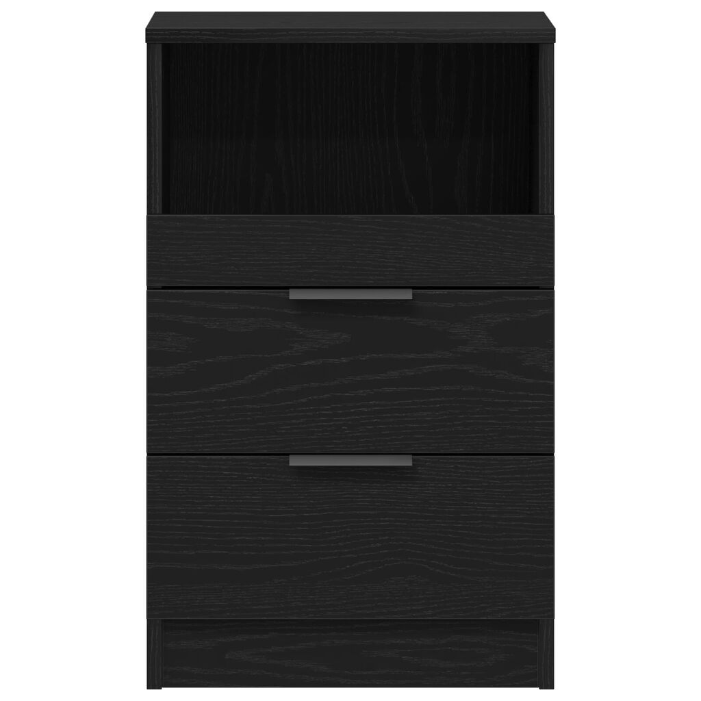 κομοδίνο vidaXL Μαύρο Δρυς 40x35x65 εκ Made of Engineered Wood