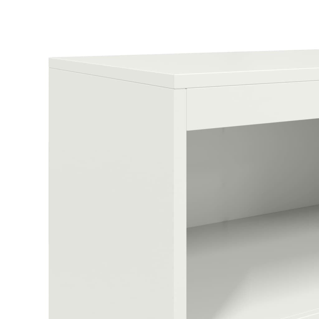 vidaXL Ραφιέρα Λευκή 68,5x38,5x123,5 εκ. από Ατσάλι