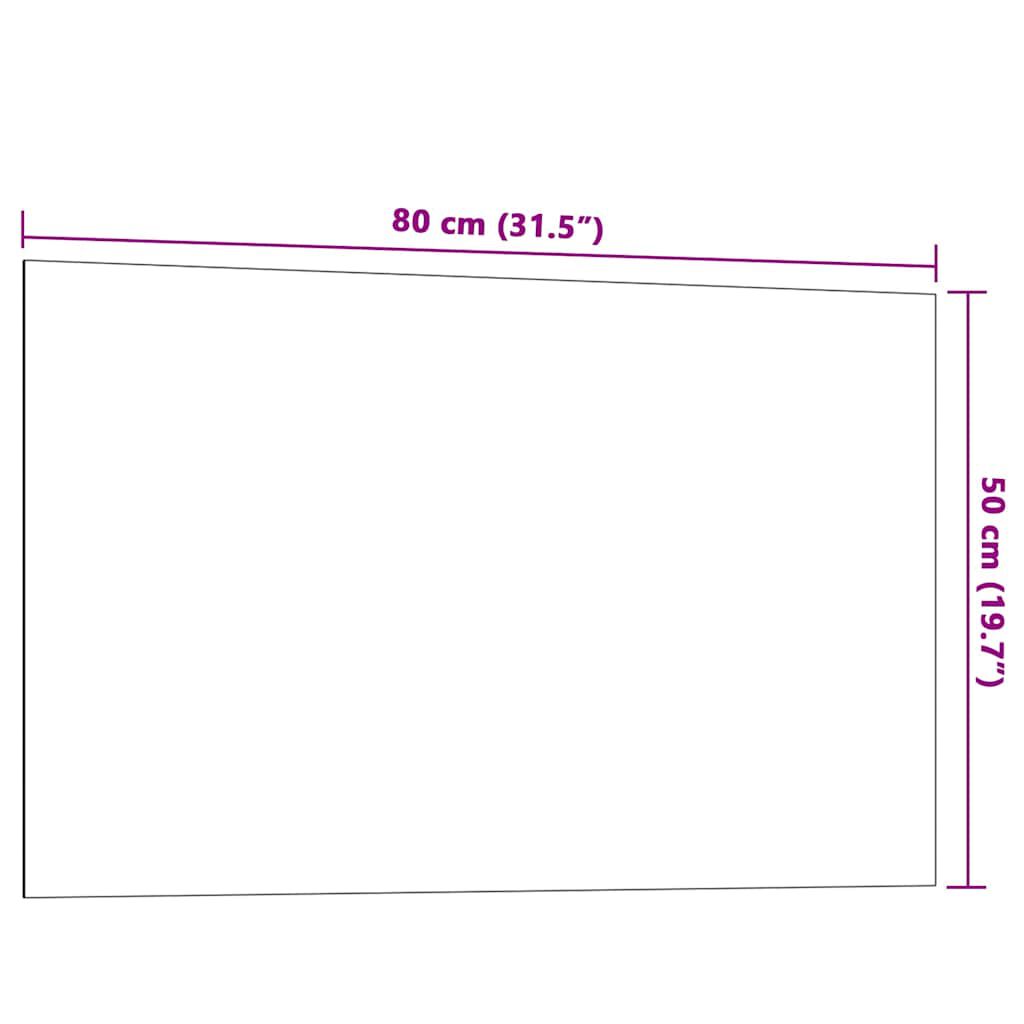 vidaXL Πίνακας Επιτοίχιος Μαγνητικός Μαύρος 80 x 50 εκ. Ψημένο Γυαλί