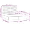 vidaXL &Kappa;&rho;&epsilon;&beta;ά&tau;&iota; Boxspring &mu;&epsilon; &Sigma;&tau;&rho;ώ&mu;&alpha; &Mu;&alpha;ύ&rho;&omicron; 180x200 &epsilon;&kappa;. &Beta;&epsilon;&lambda;&omicron;ύ&delta;&iota;&nu;&omicron;