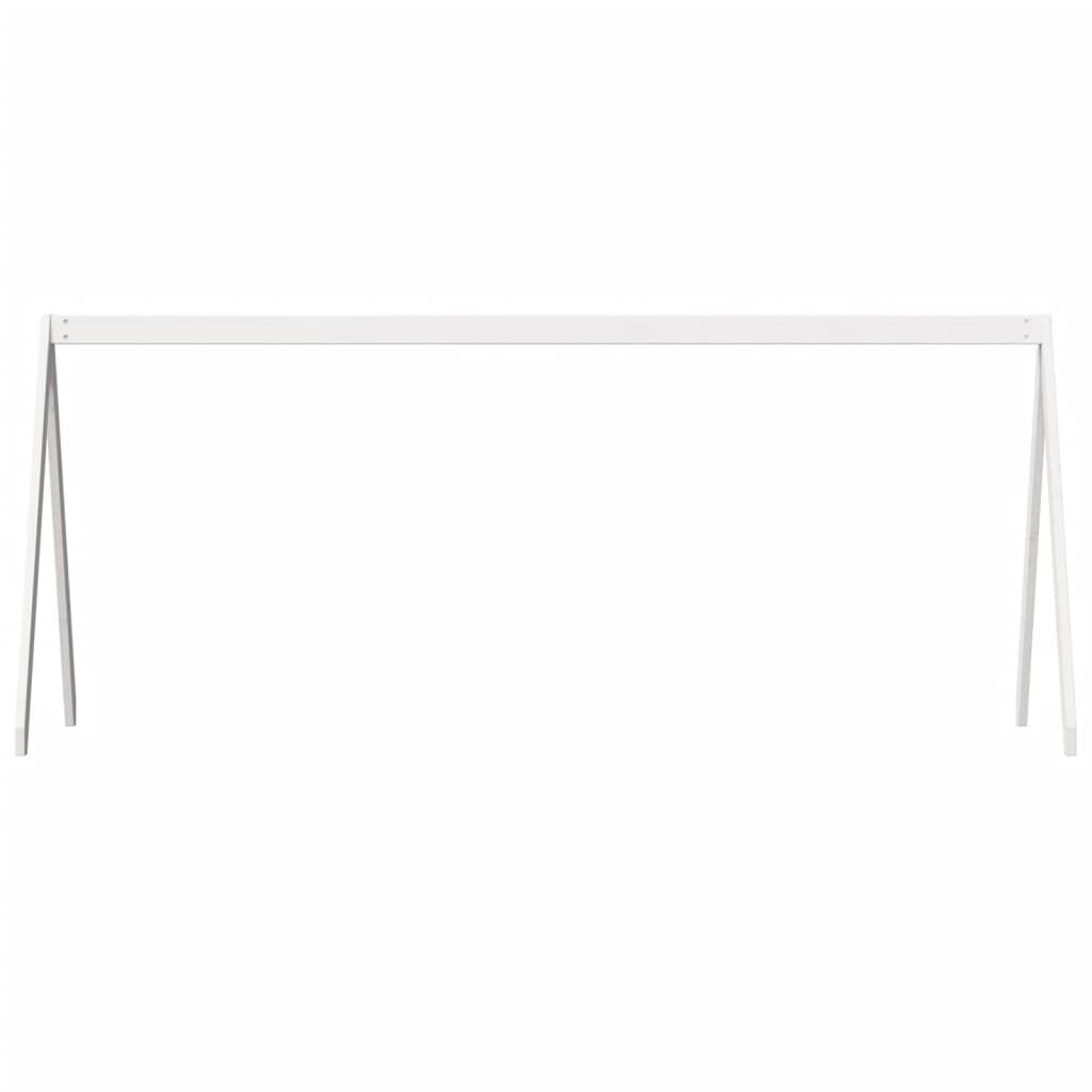 vidaXL Οροφή Κρεβατιού Παιδική Λευκό 199x95,5x88 εκ. Μασίφ Ξύλο Πεύκου