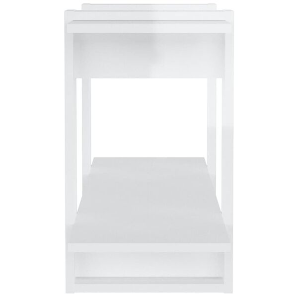 vidaXL Βιβλιοθήκη Ραφιέρα Γυαλ. Λευκό 100x30x51 εκ. Επεξεργασμένο Ξύλο