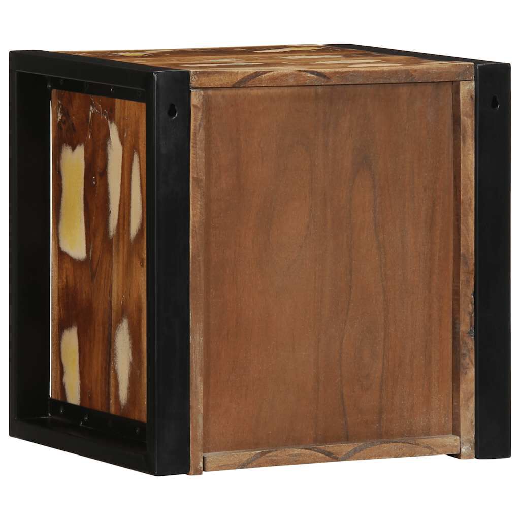 vidaXL Κομοδίνο Πολύχρωμο 40x35x40 cm Στερεό ξύλο αναγεννημένο