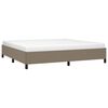 vidaXL Σκελετός Κρεβατιού Χωρίς Στρώμα Taupe 200x200 εκ.Υφασμάτινο