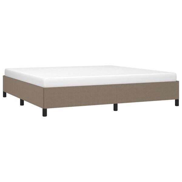 vidaXL Σκελετός Κρεβατιού Χωρίς Στρώμα Taupe 200x200 εκ.Υφασμάτινο