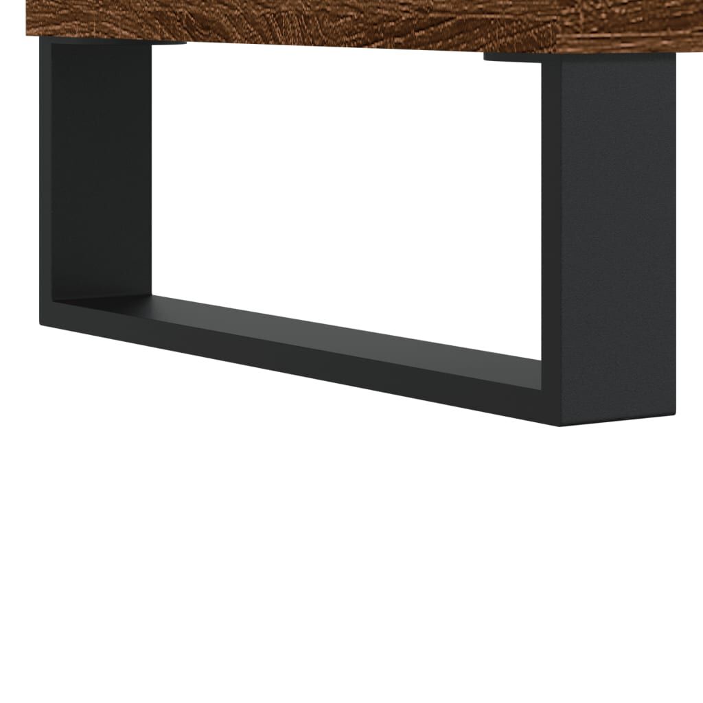 vidaXL Κομοδίνα 2 τεμ. Καφέ Δρυς 40 x 40 x 50 εκ. από Επεξεργ. Ξύλο