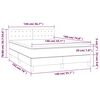 vidaXL &Kappa;&rho;&epsilon;&beta;ά&tau;&iota; Boxspring &mu;&epsilon; &Sigma;&tau;&rho;ώ&mu;&alpha; & LED &Sigma;&kappa;.&Gamma;&kappa;&rho;&iota; 140x190 &epsilon;&kappa; &Upsilon;&phi;&alpha;&sigma;&mu;ά&tau;&iota;&nu;&omicron;