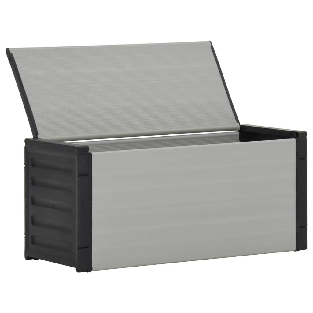 vidaXL Κάδος Απορριμάτων Κήπου Γκρι 85 x 34 x 40 εκ.