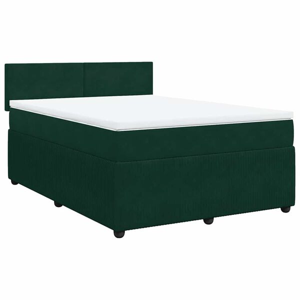 vidaXL &Kappa;&rho;&epsilon;&beta;ά&tau;&iota; Boxspring &mu;&epsilon; &Sigma;&tau;&rho;ώ&mu;&alpha; &Sigma;&kappa;&omicron;ύ&rho;&omicron; &Pi;&rho;ά&sigma;&iota;&nu;&omicron; 140x200&epsilon;&kappa;. &Beta;&epsilon;&lambda;&omicron;ύ&delta;&iota;&nu;&omicron;