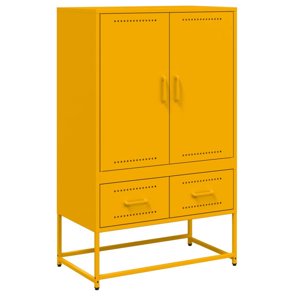 vidaXL Ντουλάπι Μουσταρδί 68x39x111,5 εκ. από Ατσάλι