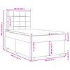 vidaXL Κρεβάτι Boxspring με Στρώμα Μπλε 120x200 εκ. Βελούδινο