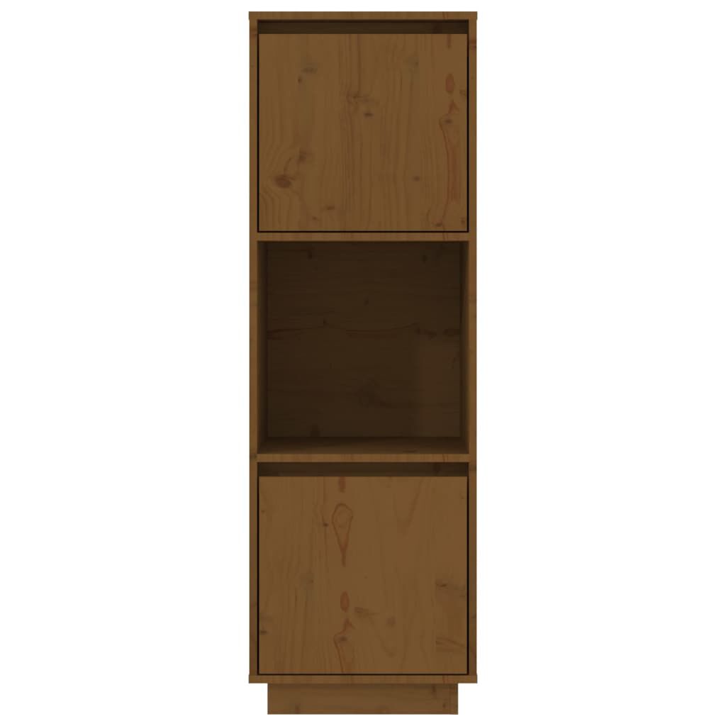 vidaXL Ντουλάπι Ψηλό Μελί 38 x 35 x 117 εκ. από Μασίφ Ξύλο Πεύκου