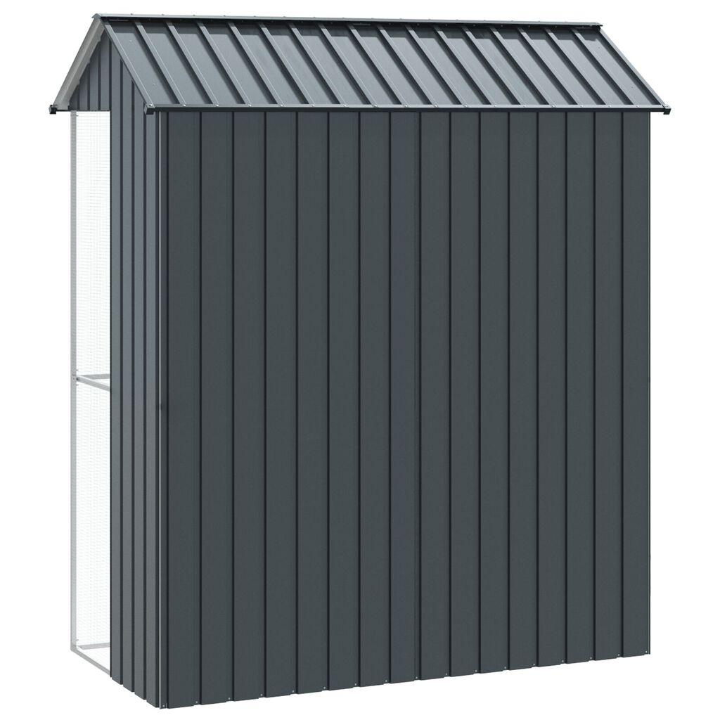 vidaXL Κλουβί Πουλιών Ανθρακί 215x110x247 εκ Χάλυβας