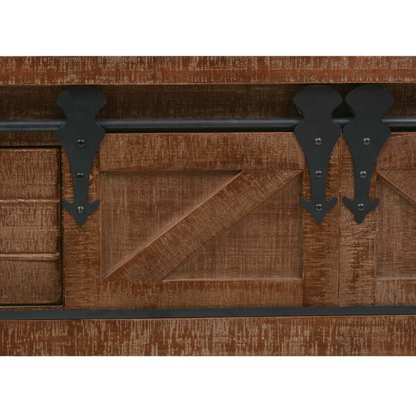 vidaXL Τραπέζι Κονσόλα Καφέ 131 x 35,5 x 75 εκ. από Μασίφ Ξύλο Ελάτης
