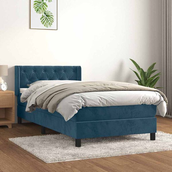 vidaXL &Kappa;&rho;&epsilon;&beta;ά&tau;&iota; Boxspring &mu;&epsilon; &Sigma;&tau;&rho;ώ&mu;&alpha; &Sigma;&kappa;&omicron;ύ&rho;&omicron; &Mu;&pi;&lambda;&epsilon; 80 x 200 &epsilon;&kappa;. &Beta;&epsilon;&lambda;&omicron;ύ&delta;&iota;&nu;&omicron;