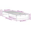 vidaXL Σκελετός Κρεβατιού Καφέ 90 x 220 cm Στερεά ξυλεία πεύκου