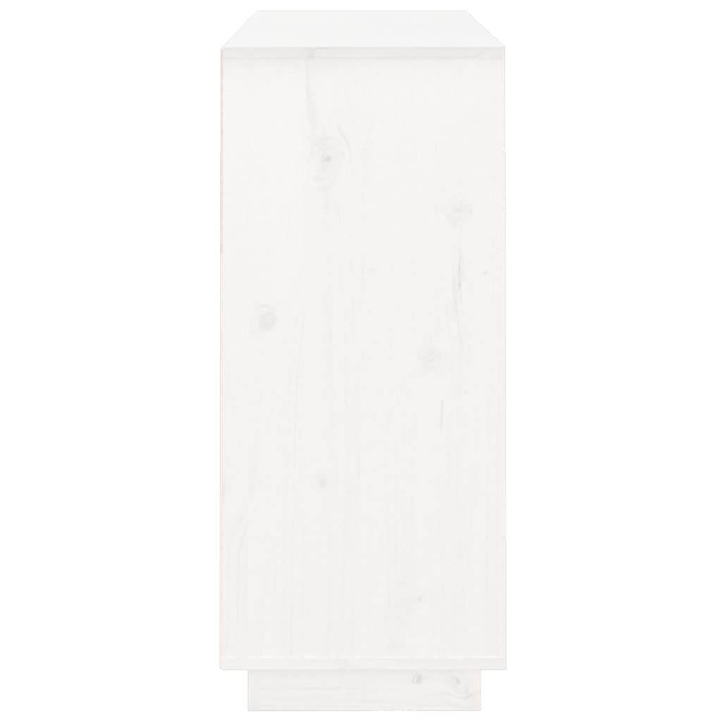 vidaXL Ντουλάπι Λευκό 104,5x34x80 εκ. από Μασίφ Ξύλο Πεύκου