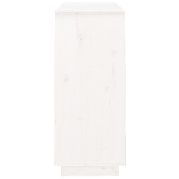 vidaXL Ντουλάπι Λευκό 104,5x34x80 εκ. από Μασίφ Ξύλο Πεύκου