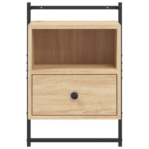 vidaXL Κομοδίνο Επιτοίχιο Sonoma Δρυς 40x30x61 εκ. από Επεξεργ. Ξύλο