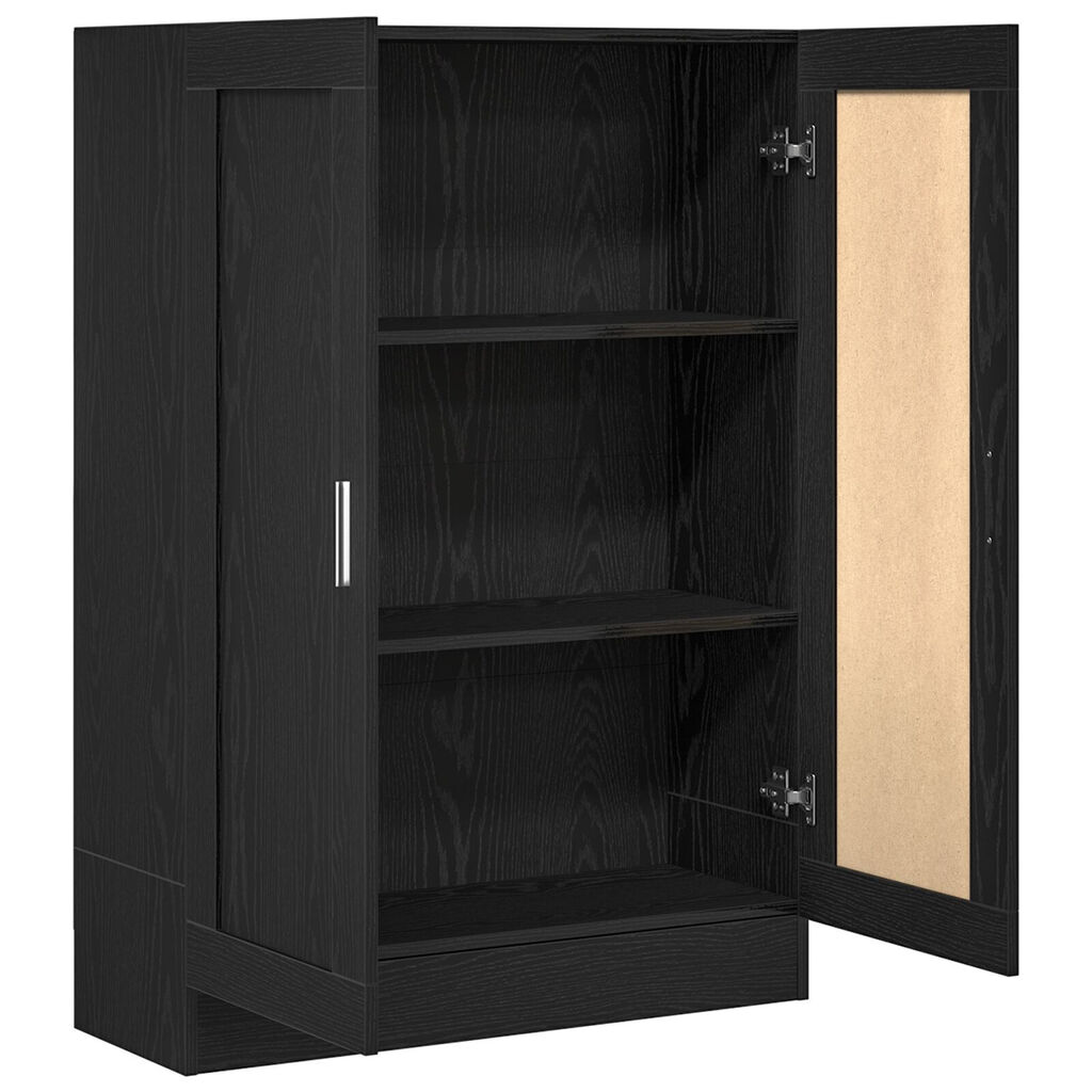vidaXL Βιβλιοθήκη Μαύρη Δρυς 82,5x30,5x115 εκ από Επεξεργασμένο Ξύλο