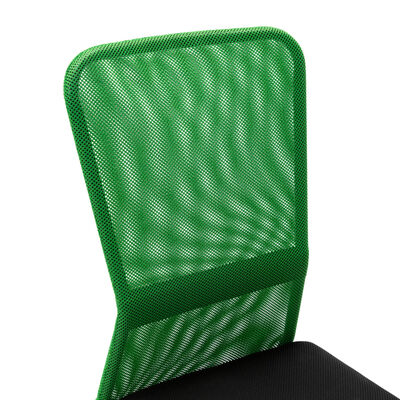 vidaXL Καρέκλα Γραφείου Μαύρη / Πράσινη 44x52x100 εκ. Διχτυωτό Ύφασμα