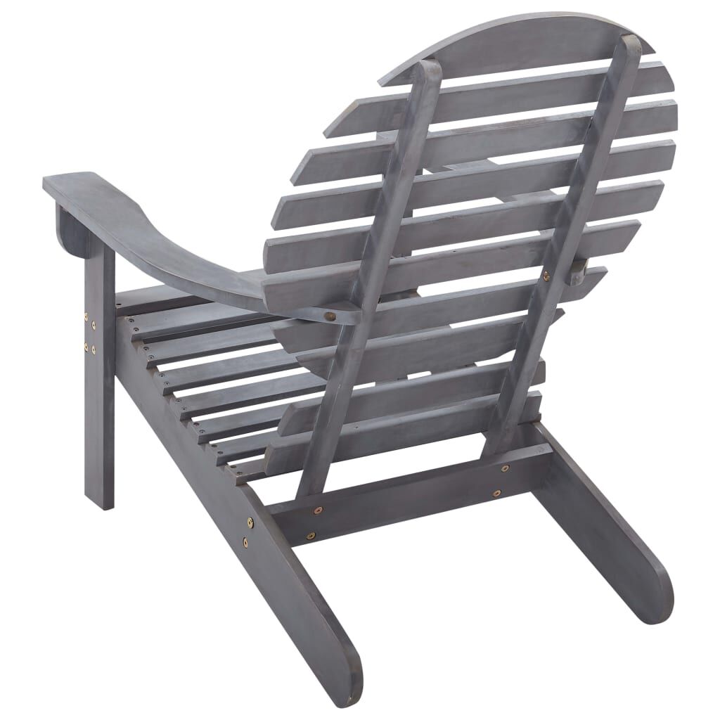 vidaXL Καρέκλα Adirondack Γκρι από Μασίφ Ξύλο Ακακίας
