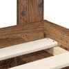 vidaXL Σκελετός Κρεβατιού Παλιό ξύλο 75 x 190 cm Στερεά ξυλεία πεύκου