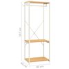 vidaXL Ντουλάπα Λευκή/Χρώμα Δρυός 60x40x167 εκ. Μέταλλο & Μοριοσανίδα