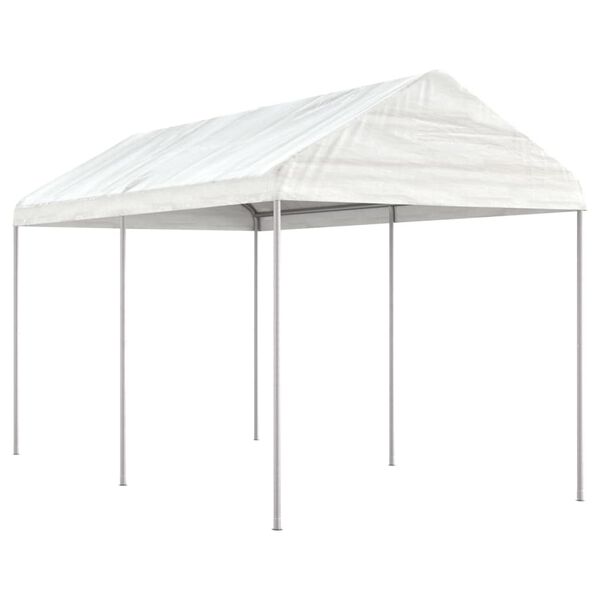 vidaXL Κιόσκι με Τέντα Λευκό 4,46 x 2,28 x 2,69 μ. από Πολυαιθυλένιο