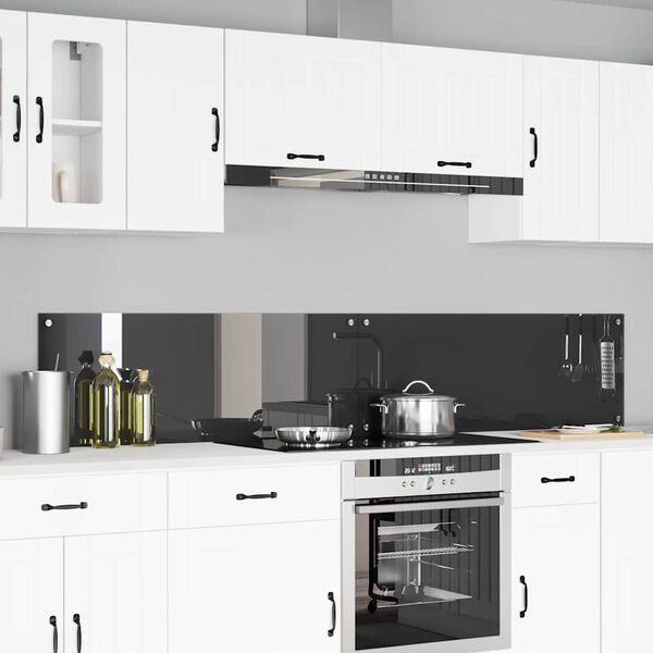 vidaXL Πίσω Πάνελ Κουζίνας 2 pcs Σκούρο Γκρι 110 x 40 cm